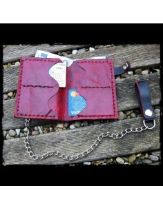 CARTERA MOTERO PIEL RED SKULL