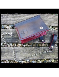 CARTERA MOTERO PIEL RED SKULL