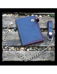 CARTERA MOTERO PIEL RED SKULL