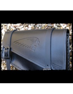 ALFORJA BASCULANTE PIEL ALL BLACK INDIAN UNIVERSAL