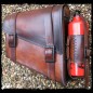 ALFORJA PIEL VINTAGE DARK LEATHER BOTTLE UNIVERSAL