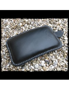 ALFORJA PIEL SEMIRRÍGIDA BLACK - WHITE UNIVERSAL