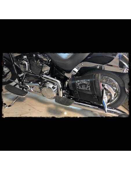 ALFORJA PIEL SEMIRRÍGIDA JACK DANIELS NEGRA UNIVERSAL