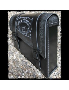 ALFORJA PIEL SEMIRRÍGIDA JACK DANIELS NEGRA UNIVERSAL