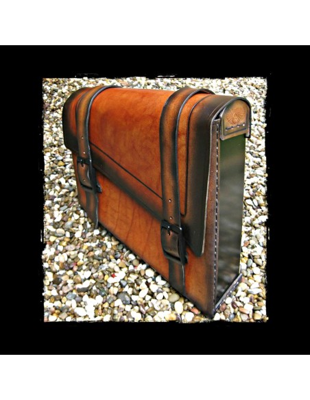 ALFORJA PIEL SEMIRRÍGIDA LEATHER UNIVERSAL