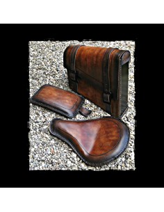 ALFORJA PIEL SEMIRRÍGIDA DARK LEATHER UNIVERSAL