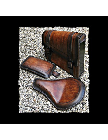 ALFORJA PIEL SEMIRRÍGIDA DARK LEATHER UNIVERSAL