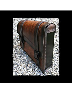 ALFORJA PIEL SEMIRRÍGIDA DARK LEATHER UNIVERSAL
