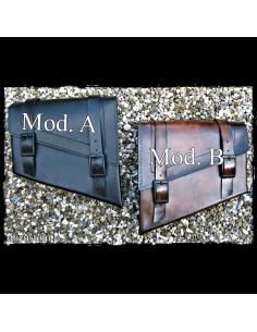 ALFORJA PIEL SEMIRRÍGIDA LEATHER LOGO HD UNIVERSAL