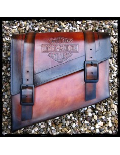 ALFORJA PIEL SEMIRRÍGIDA LEATHER LOGO HD UNIVERSAL