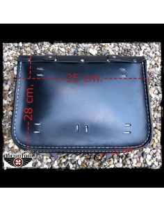 ALFORJA CUERO NEGRO MEDIANA UNIVERSAL