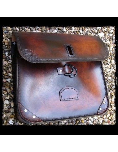 ALFORJA CUERO MARRÓN MEDIANA UNIVERSAL