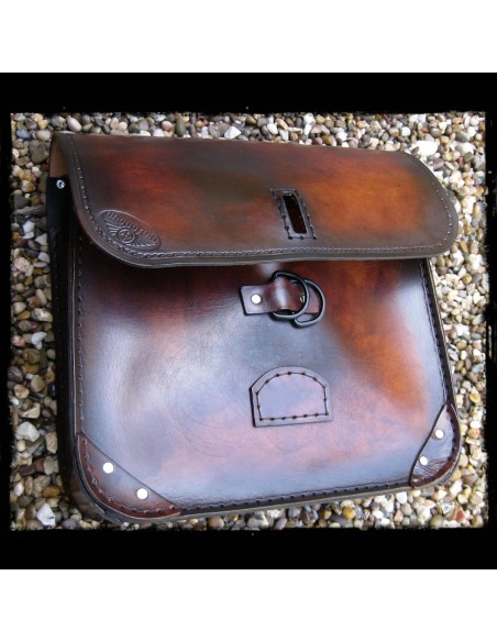 ALFORJA CUERO MARRÓN MEDIANA UNIVERSAL
