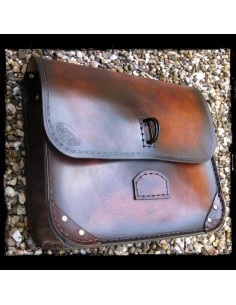 ALFORJA CUERO MARRÓN MEDIANA UNIVERSAL