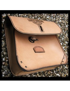 ALFORJA CUERO NATURAL H.D  UNIVERSAL