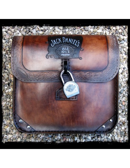 ALFORJA CUERO JACK DANIELS UNIVERSAL