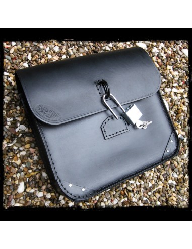 ALFORJA CUERO NEGRO CANDADO UNIVERSAL ALFORJA CUERO NEGRO CANDADO UNIVERSAL