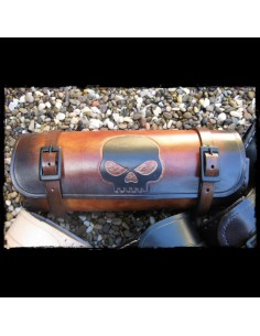 RULO PORTAHERRAMIENTAS PIEL SKULL HD MARRÓN