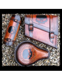 RULO PORTAHERRAMIENTAS PIEL SKULL HD MARRÓN