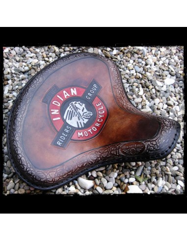 ASIENTO SOLO CUERO MARRÓN OSCURO PARA INDIAN 1920