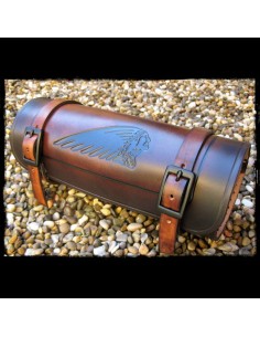 RULO PORTAHERRAMIENTAS PIEL INDIO MARRÓN OSCURO