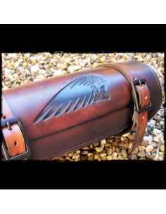 RULO PORTAHERRAMIENTAS PIEL INDIO MARRÓN OSCURO