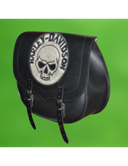 ALFORJA SPARTA SKULL CZ HD IZD HUECO AMORT PARA SPORTSTER