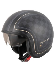 CASCO CUSTOM HIGHWAY 1 NEGRO MATE HOMOLOGADO para Cascos Jet