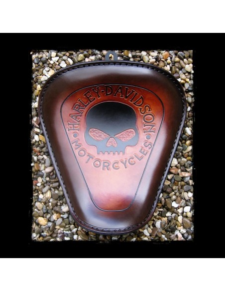 ASIENTO SOLO SKULL BROWN HD PARA SPORTSTER 2010 - UP