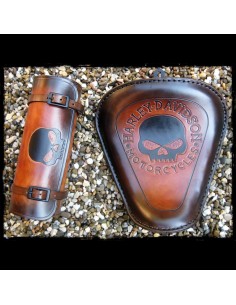 ASIENTO SOLO SKULL BROWN HD PARA SPORTSTER 2010 - UP
