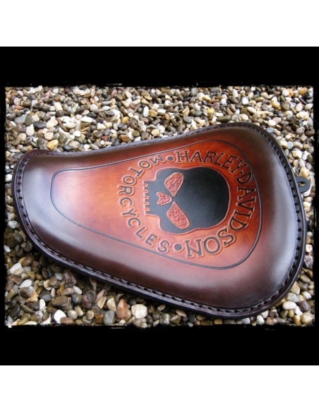 ASIENTO SOLO SKULL BROWN HD PARA SPORTSTER 2010 - UP