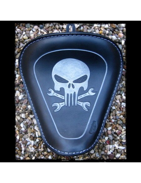 ASIENTO SOLO SKULL BLACK PARA SPORTSTER 2010 - UP