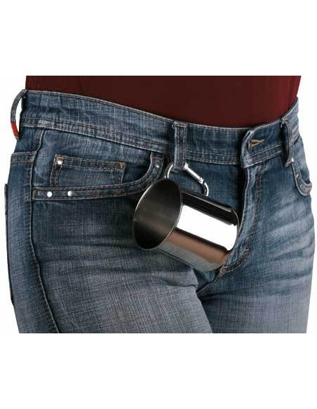 JARRA ACERO INOXIDABLE CON MOSQUETON 280ML