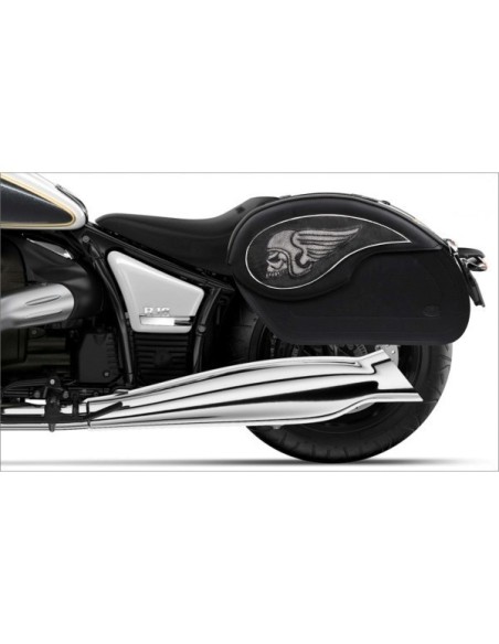 ALFORJAS RIGIDAS  VENDETTA ARMINIUS SKULL PARA BMW R18