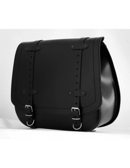 ALFORJA PIEL ULISES NEGRA DCHA PARA SPORTSTER H.D