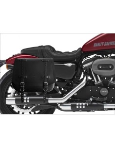 ALFORJA PIEL ULISES NEGRA IZDA PARA SPORTSTER H.D para Alforjas de ...
