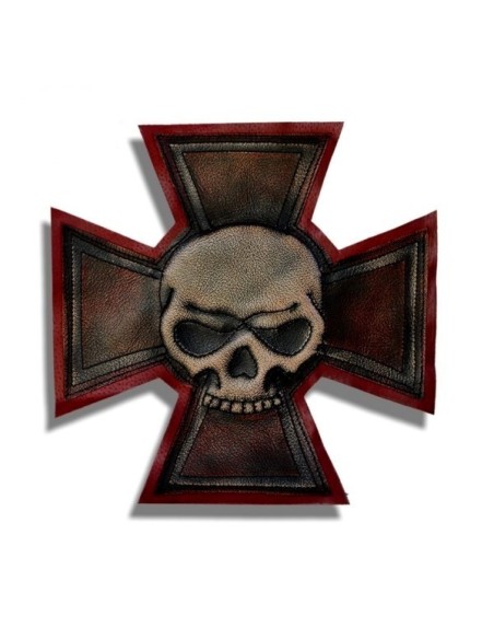 PARCHE DE ESPALDA PIEL cruz malta skull