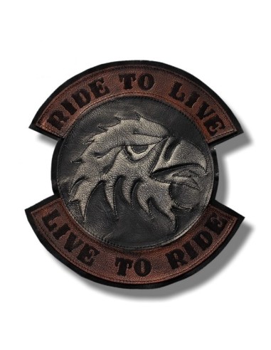 PARCHE DE ESPALDA PIEL LIVE TO RIDE CABEZA ÁGUILA MARFIL PARCHE DE ESPALDA PIEL LIVE TO RIDE CABEZA ÁGUILA MARFIL