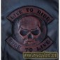 PARCHE DE ESPALDA PIEL LIVE TO RIDE SKULL PARCHE DE ESPALDA PIEL LIVE TO RIDE SKULL