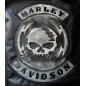 PARCHE DE ESPALDA PIEL HARLEY DAVIDSON SKULL 2 BLANCO PARCHE DE ESPALDA PIEL HARLEY DAVIDSON SKULL 2 BLANCO