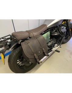 ALFORJA PIEL BANDO OLD RAT HCO AMORT GUZZI V9 BOBBER-V9 ROAMER