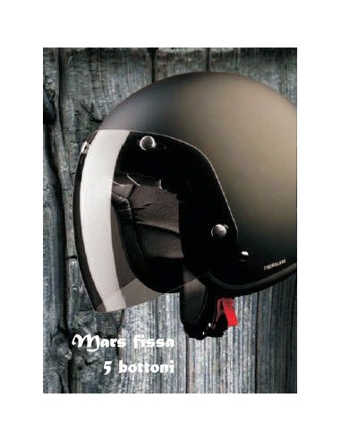 VISERA MARS FISSA 5 BOTONES PARA CASCOS BLACK RACER