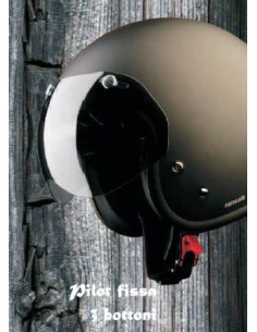 VISERA PILOT FISSA 3 BOTONES PARA CASCOS BLACK RACER