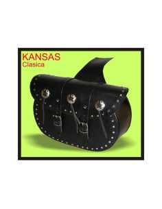 ALFORJAS PIEL KANSAS CLÁSICA UNIVERSAL para Alforjas Medianas