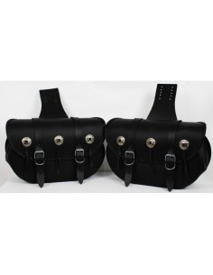 ALFORJAS PIEL KANSAS CON TRENZADOS UNIVERSAL