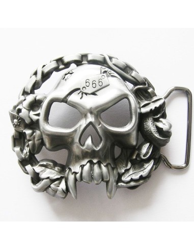 HEBILLA SKULL CON CADENA MOTO HEBILLA SKULL CON CADENA MOTO