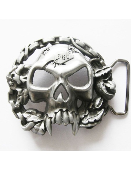 HEBILLA SKULL CON CADENA MOTO