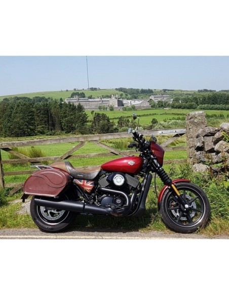 ALFORJAS RIGIDAS VENDETTA MARRÓN STREET 500-750 H.D