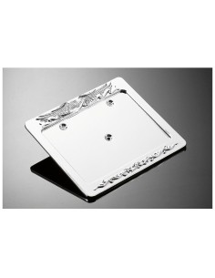 SOPORTE DE MATRICULA AGUILA CROMADO