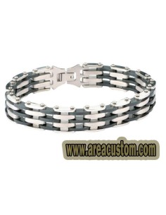 PULSERA ACERO QUIRURGICO Y CAUCHO